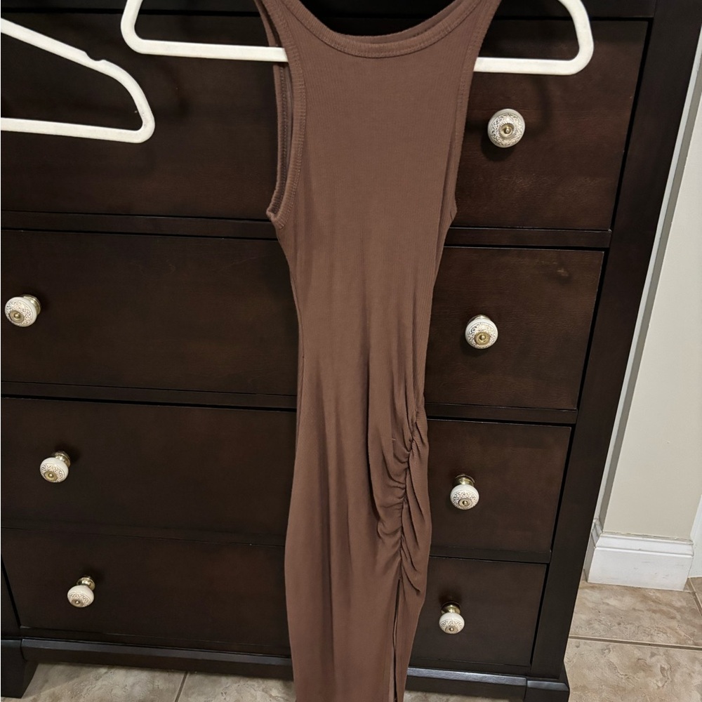 Windsor Brown Halter Bodycon Dress
